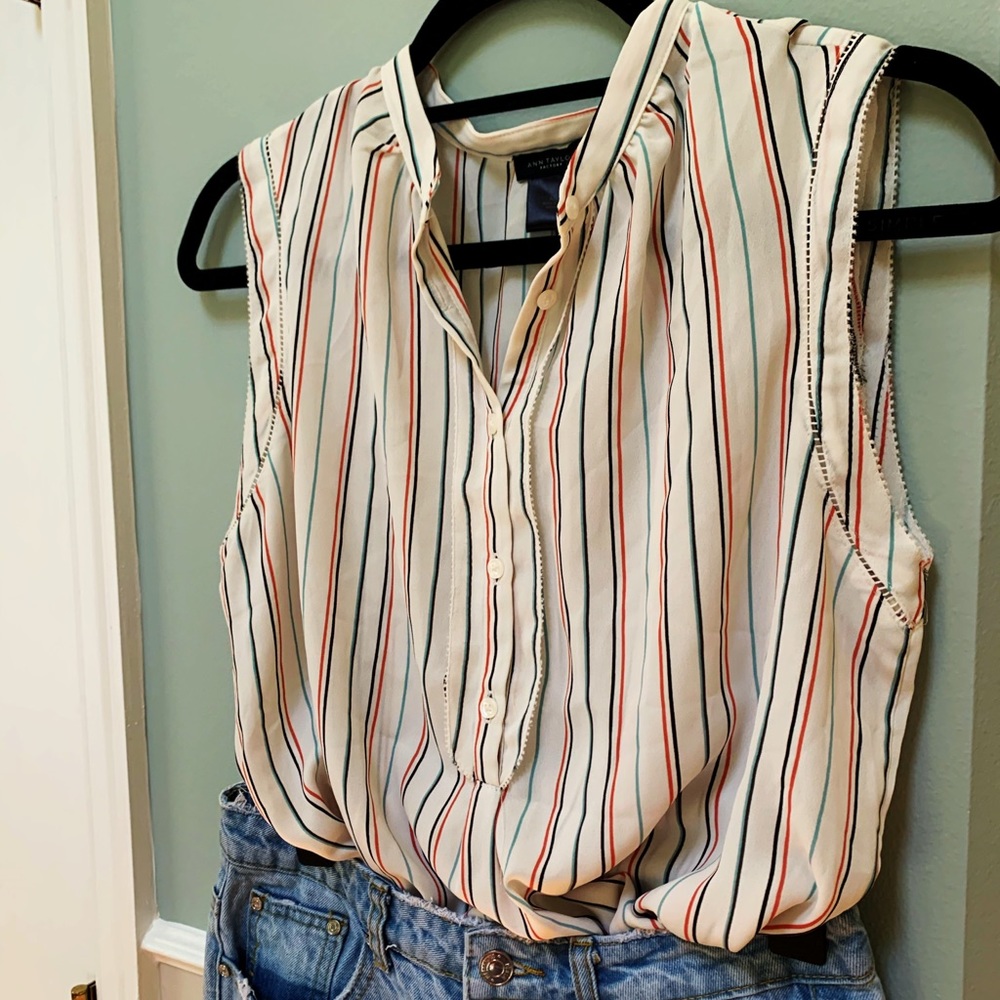 White w/ Stripes Blouse